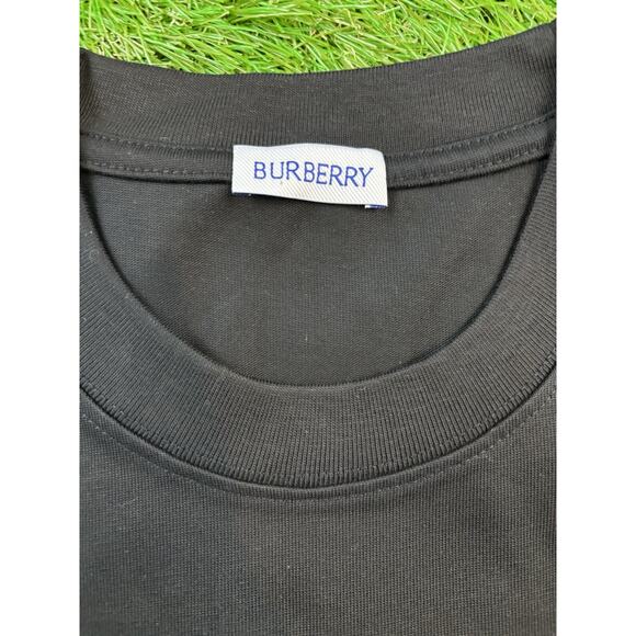 Burberry Equestrian Knight Logo Tshirt Black Men Large L Designer Streetwear Tee - Picture 3 of 8